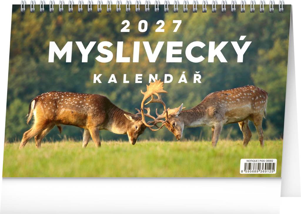 NOTIQUE Stolní Myslivecký kalendář CZ 2027, 23,1 x 14,5 cm