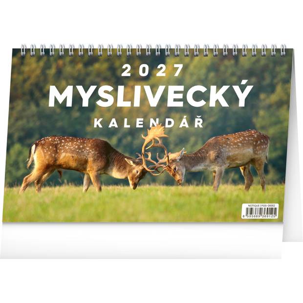 NOTIQUE Stolní Myslivecký kalendář CZ 2027, 23,1 x 14,5 cm NOTIQUE Stolní Myslivecký kalendář CZ 2027, 23,1 x 14,5 cm