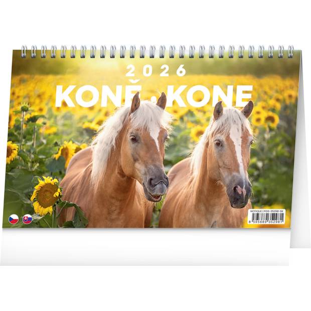 NOTIQUE Stolový kalendár Koně – Kone CZ/SK 2026, 23,1 x 14,5 cm NOTIQUE Stolový kalendár Koně – Kone CZ/SK 2026, 23,1 x 14,5 cm