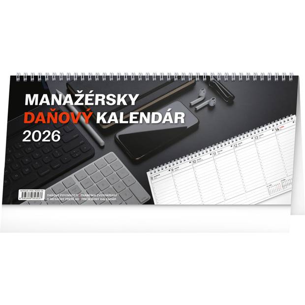 NOTIQUE Stolový kalendár Manažérsky daňový 2026, 33 x 14,5 cm NOTIQUE Stolový kalendár Manažérsky daňový 2026, 33 x 14,5 cm