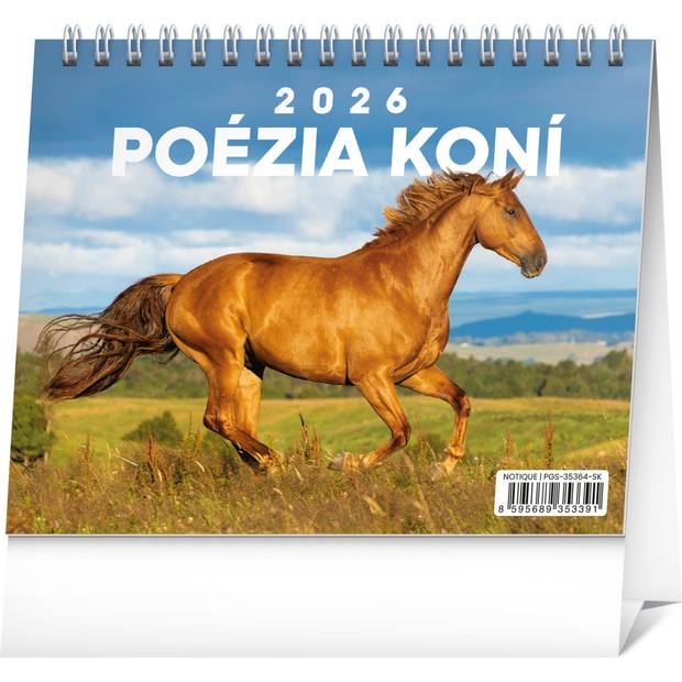 NOTIQUE Stolový kalendár Poézia koní 2026, 16,5 x 13 cm NOTIQUE Stolový kalendár Poézia koní 2026, 16,5 x 13 cm
