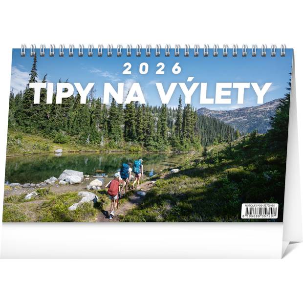 NOTIQUE Stolový kalendár Tipy na výlety 2026, 23,1 x 14,5 cm NOTIQUE Stolový kalendár Tipy na výlety 2026, 23,1 x 14,5 cm