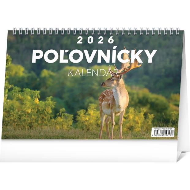 NOTIQUE Stolový Poľovnícky kalendár 2026, 23,1 x 14,5 cm NOTIQUE Stolový Poľovnícky kalendár 2026, 23,1 x 14,5 cm