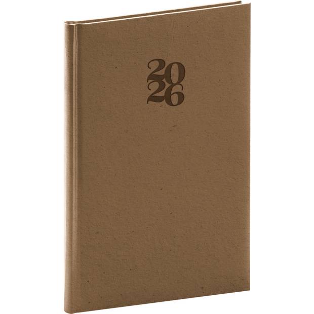 NOTIQUE Týždenný diár Essenza 2026, oriešok, 15 x 21 cm NOTIQUE Týždenný diár Essenza 2026, oriešok, 15 x 21 cm
