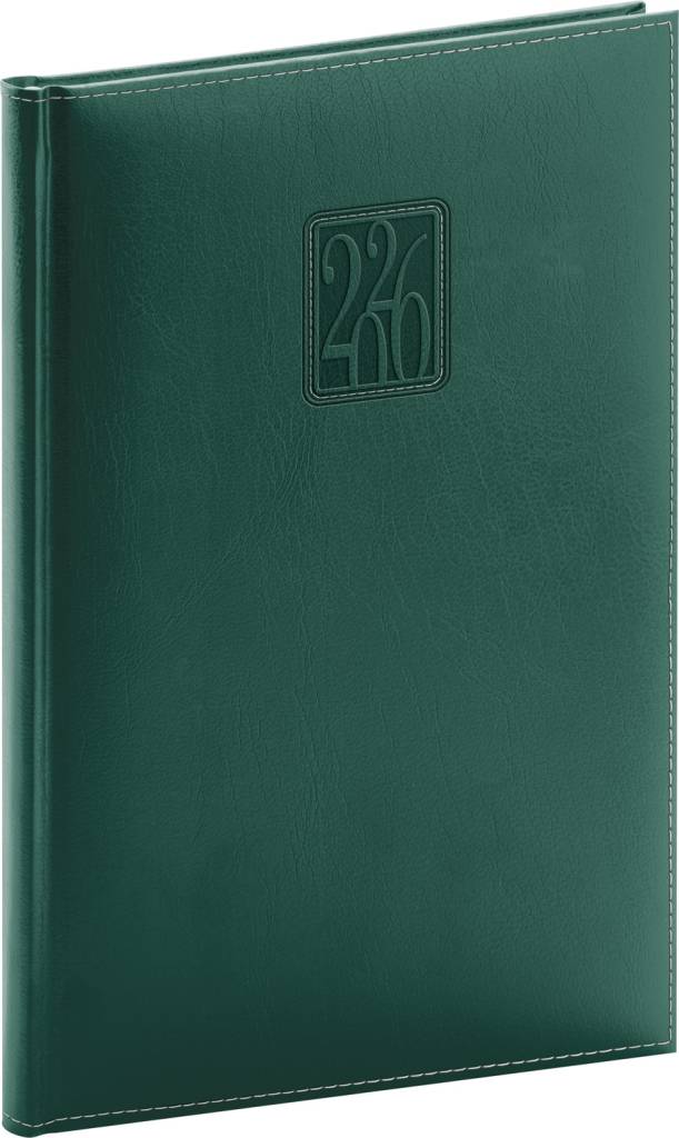 NOTIQUE Týždenný diár Panama 2026, zelený, 15 x 21 cm