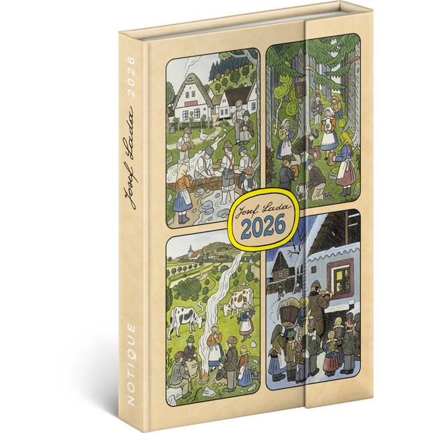 NOTIQUE Týždenný magnetický diár Josef Lada 2026, 11 x 16 cm NOTIQUE Týždenný magnetický diár Josef Lada 2026, 11 x 16 cm