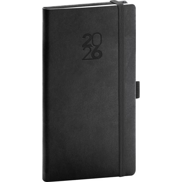 NOTIQUE Vreckový diár Aprint Top 2026, čierny, 9 x 15,5 cm NOTIQUE Vreckový diár Aprint Top 2026, čierny, 9 x 15,5 cm