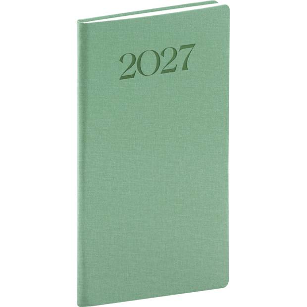 NOTIQUE Vreckový diár Biella 2027, zelený, 9 x 15,5 cm NOTIQUE Vreckový diár Biella 2027, zelený, 9 x 15,5 cm