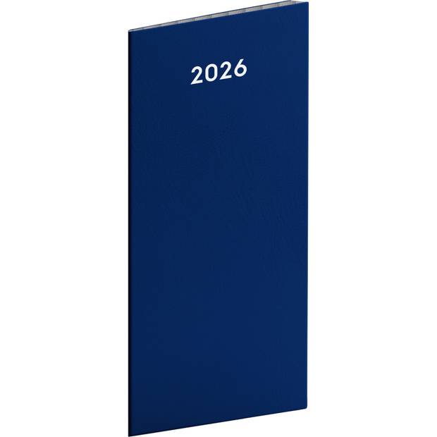 NOTIQUE Vreckový diár Modrý 2026, plánovací mesačný, 8 x 18 cm NOTIQUE Vreckový diár Modrý 2026, plánovací mesačný, 8 x 18 cm
