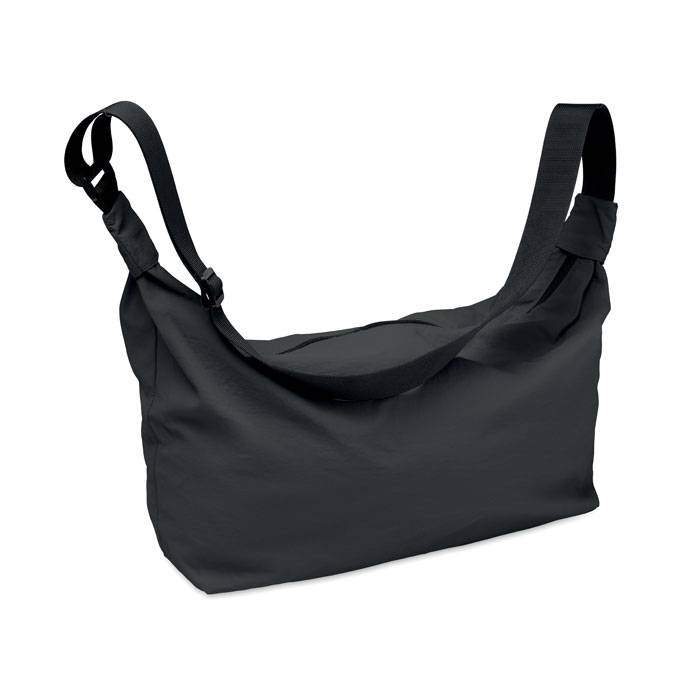 Nylonová crossbody taška, čierna