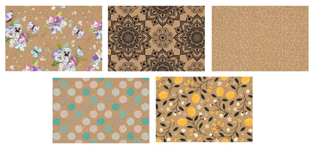 Obálky C6 KRAFT, viacfarebná