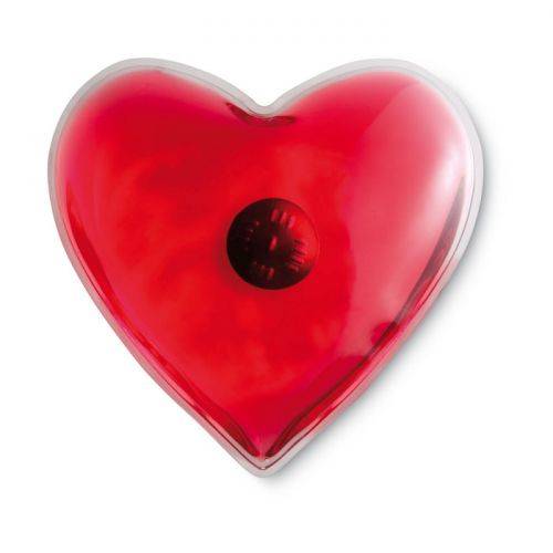 Ohřívač rukou ve tvaru srdce, červená
