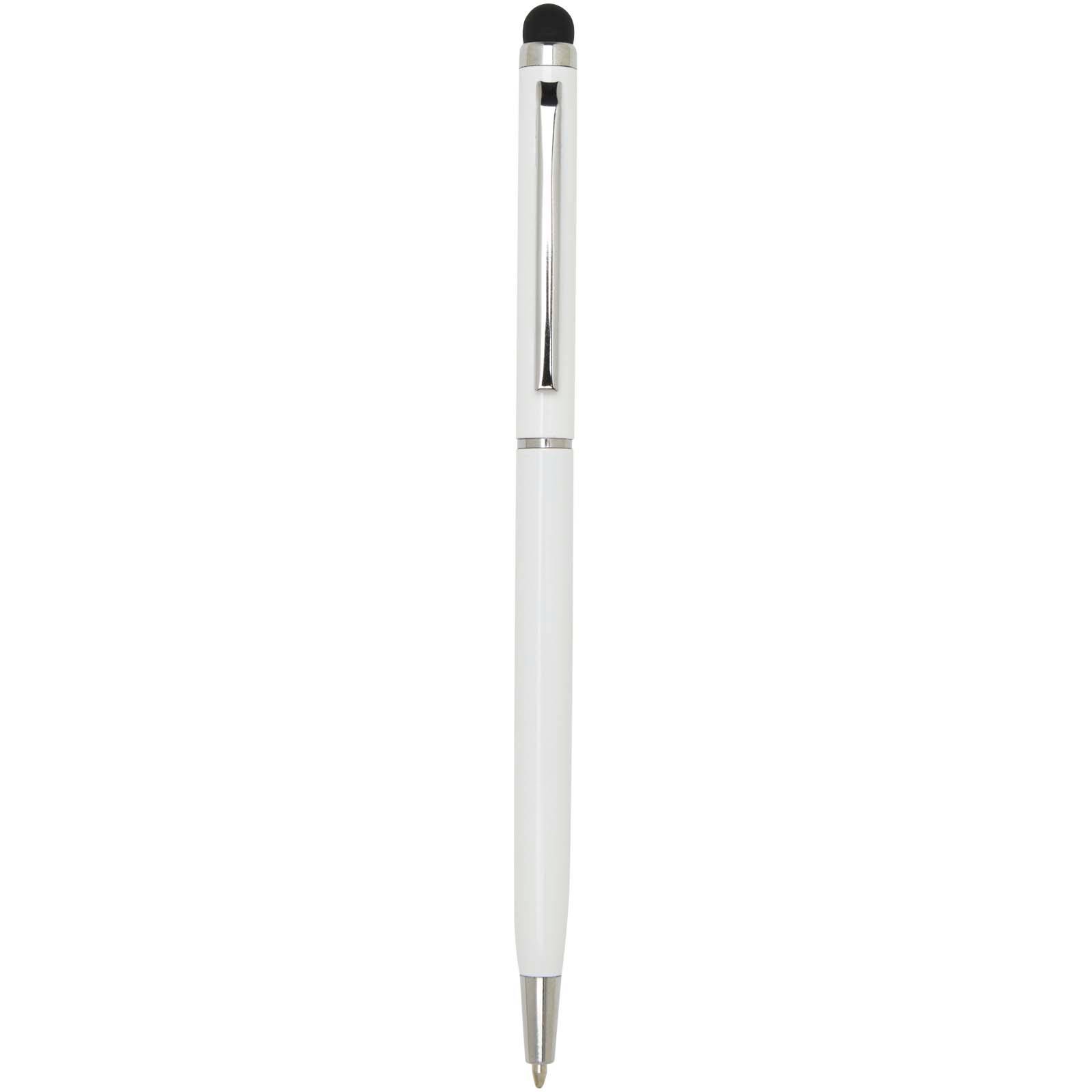 Ore aluminium ballpoint pen with stylus, biela