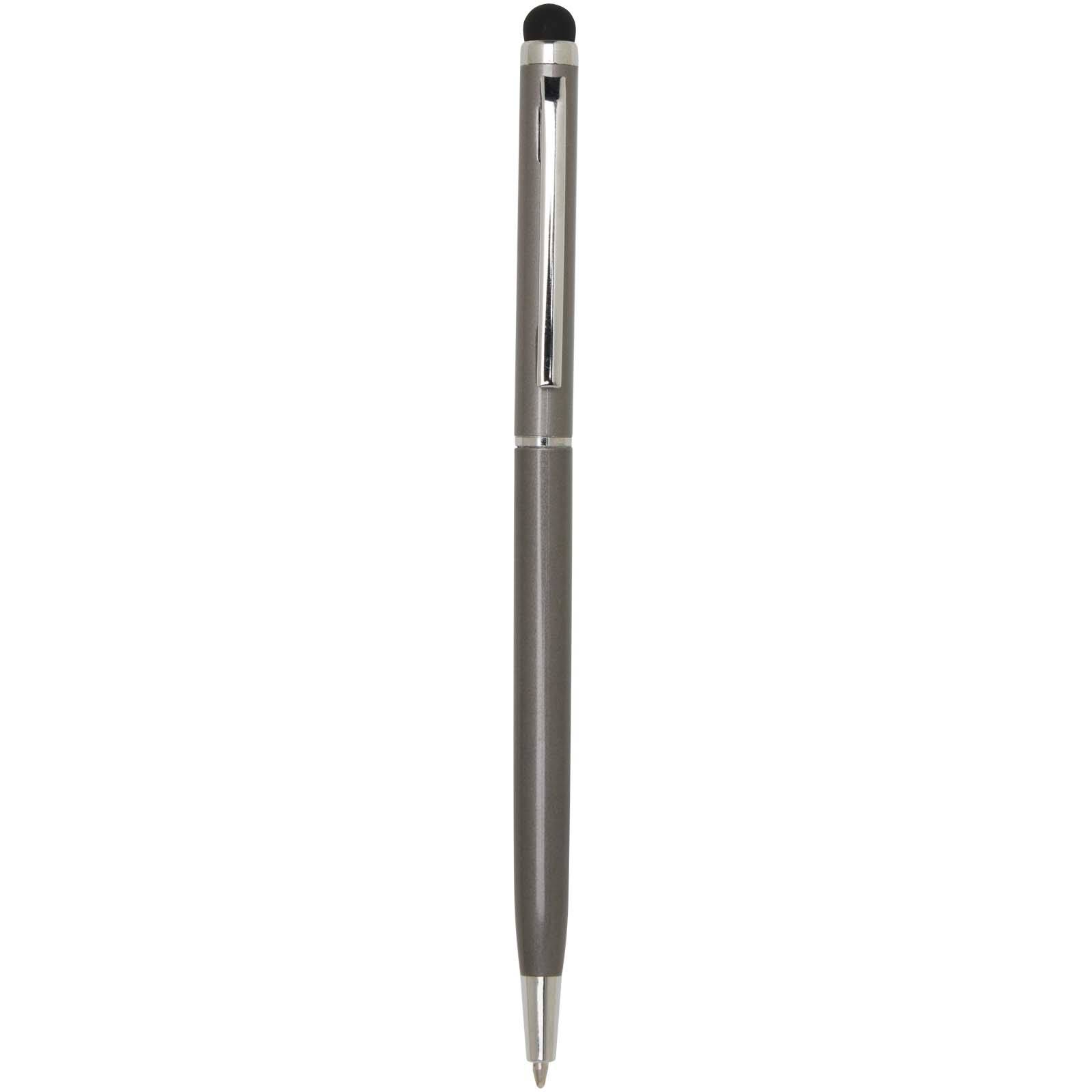 Ore aluminium ballpoint pen with stylus, sivá Titan