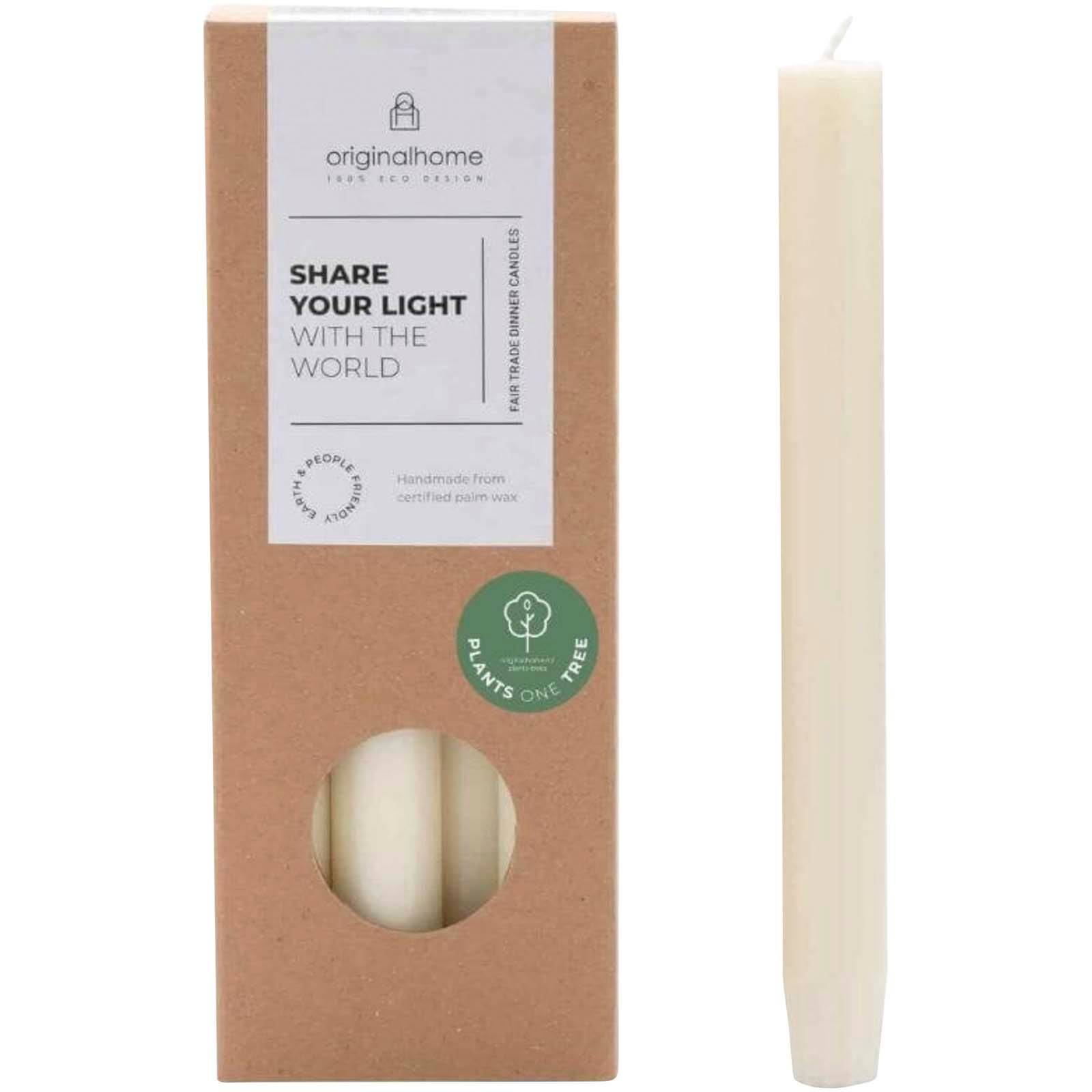 Originalhome stolná sviečka s vôňou matcha, biela Creme