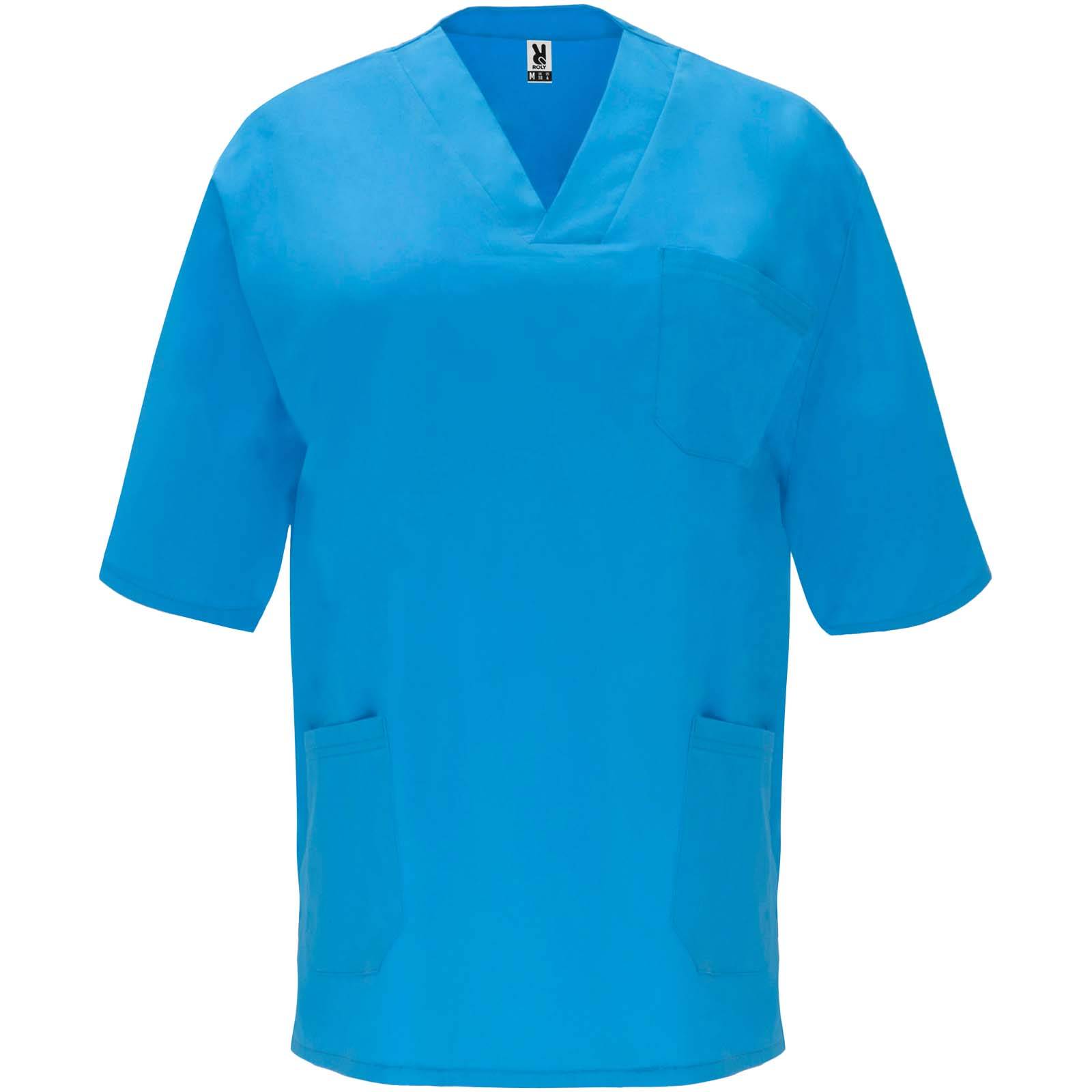 Panacea unisexový pracovný top s krátkym rukávom, 160 g/m2, modrá Danube XS