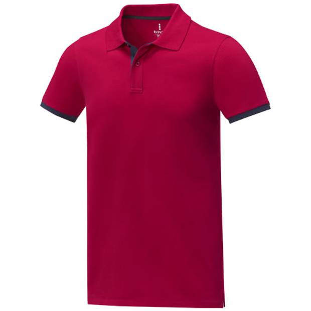 Pánská dvoubarevná polokošile s krátkým rukávem Morgan, červená, XXL Pánská dvoubarevná polokošile s krátkým rukávem Morgan, červená, XXL