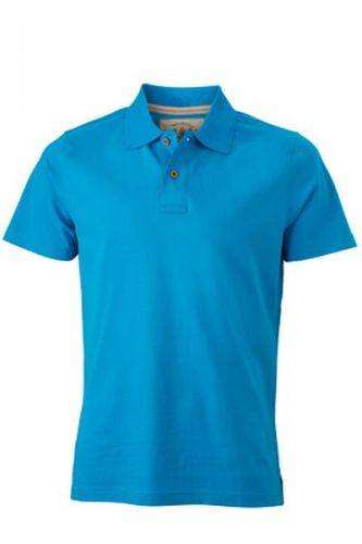Pánska polokošeľa JN Men‘s Vintage Polo, tyrkysová XL