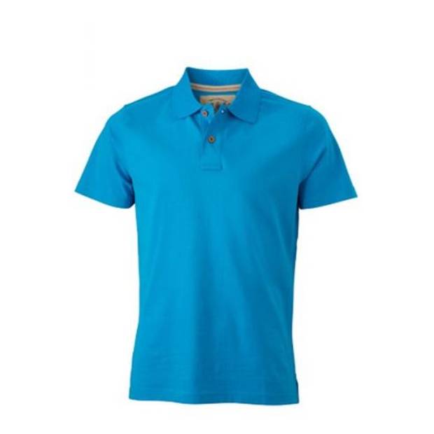 Pánska polokošeľa JN Men‘s Vintage Polo, tyrkysová XL Pánska polokošeľa JN Men‘s Vintage Polo, tyrkysová XL