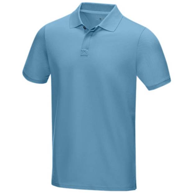 Pánske organické polo tričko GOTS s krátkym rukávom, svetlomodrá, M Pánske organické polo tričko GOTS s krátkym rukávom, svetlomodrá, M