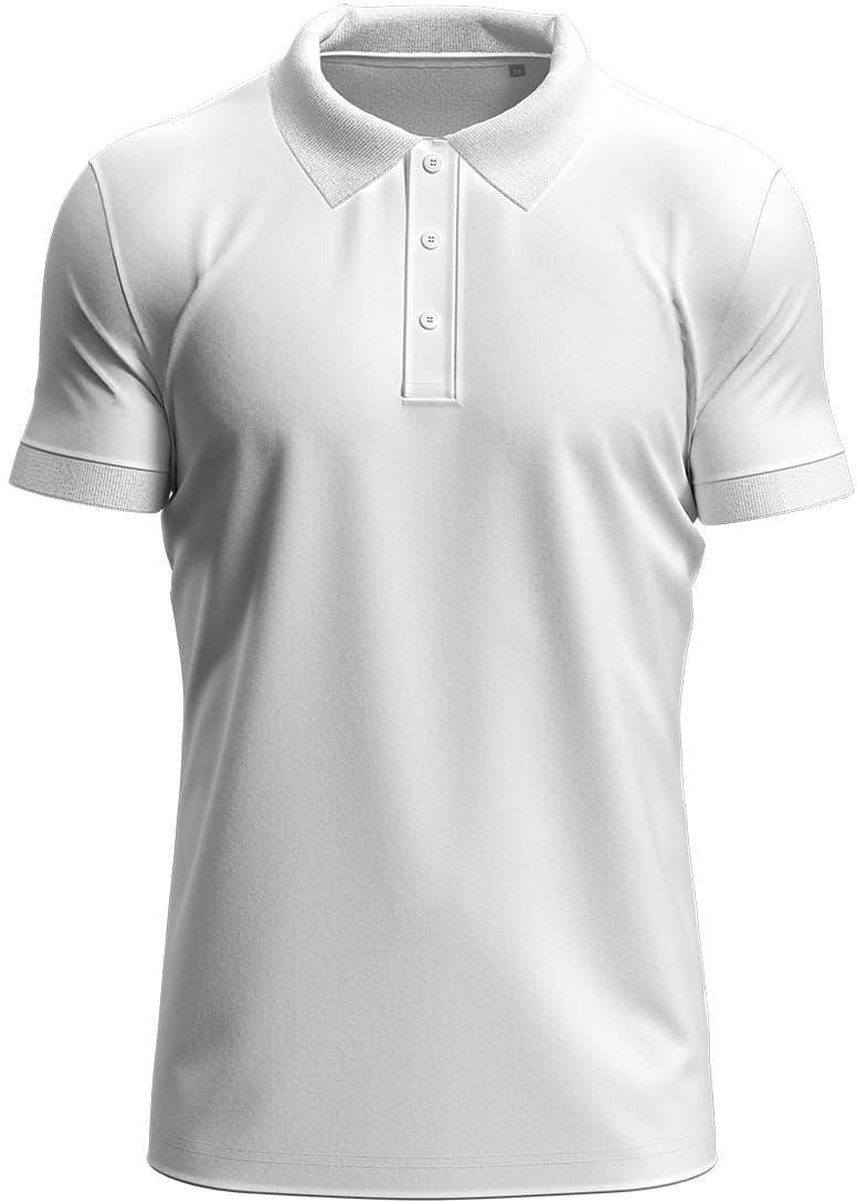 Pánské Polo s krátkým rukávem, White bílá, XL