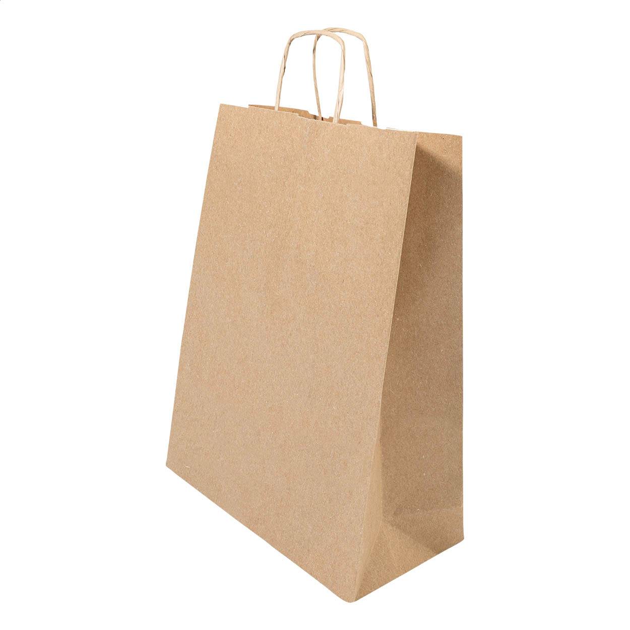 Papbag L papierová darčeková taška, veľká, hnedá Natural