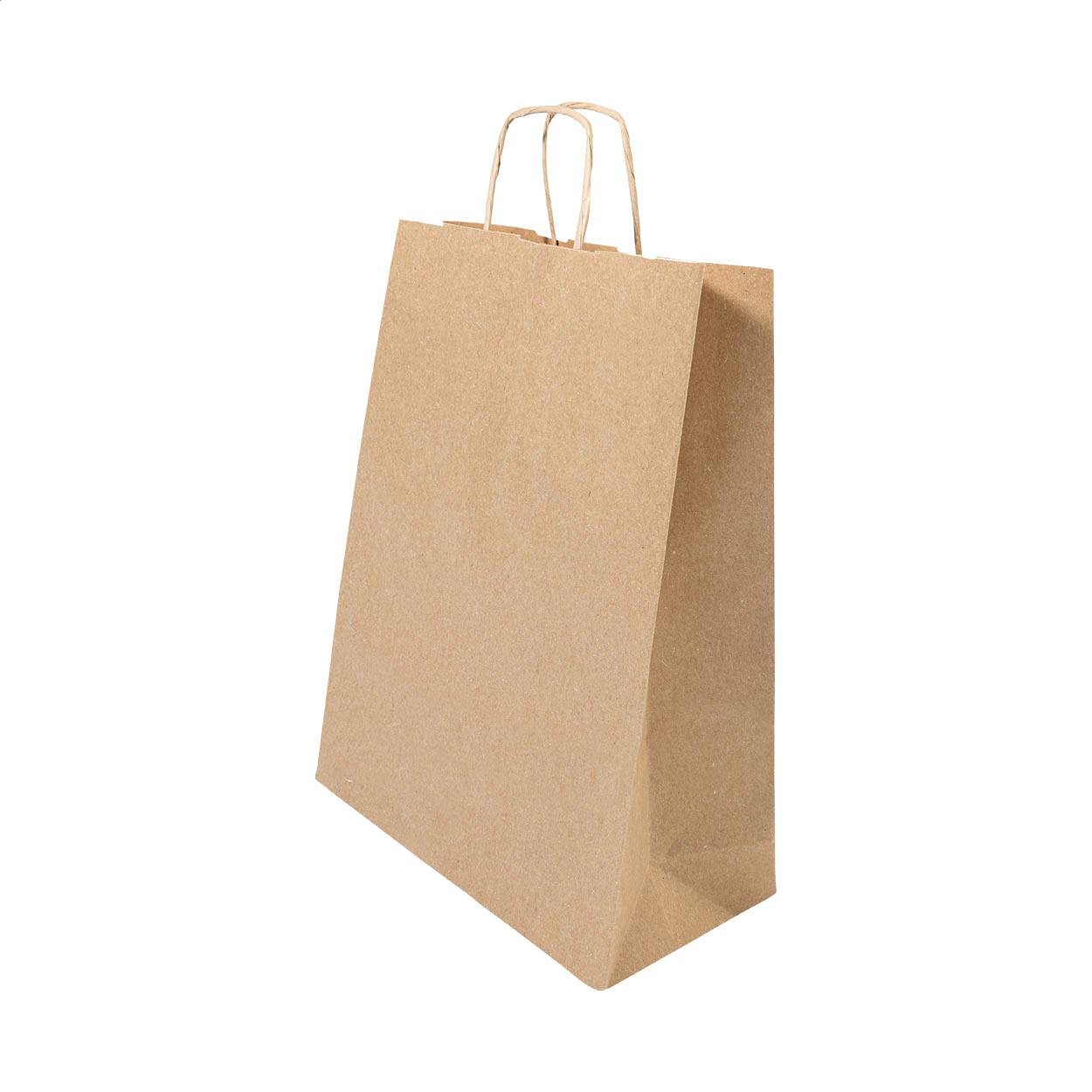 Papbag S papierová darčeková taška, malá, hnedá Natural