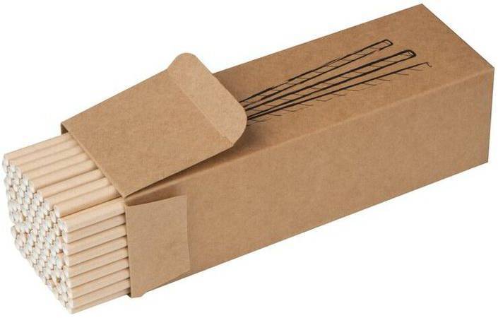 Papierové slamky,100ks, hnedá