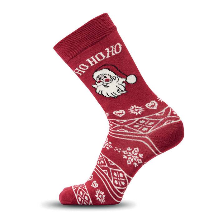 Pár vianočných ponožiek L, červená Wine