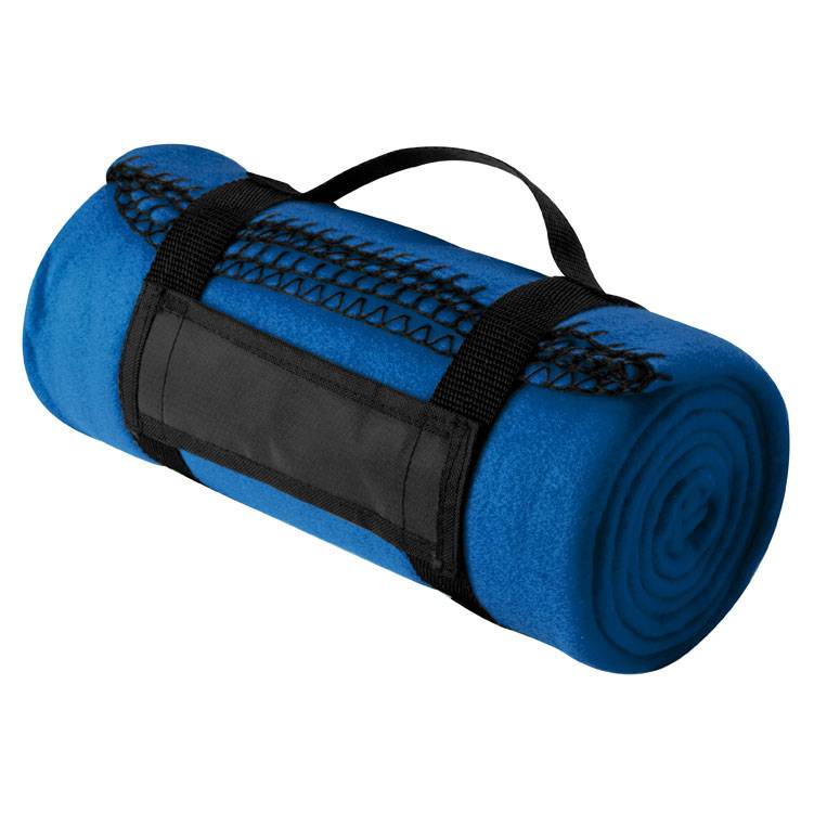 Parvati fleecová deka s popruhem, modrá