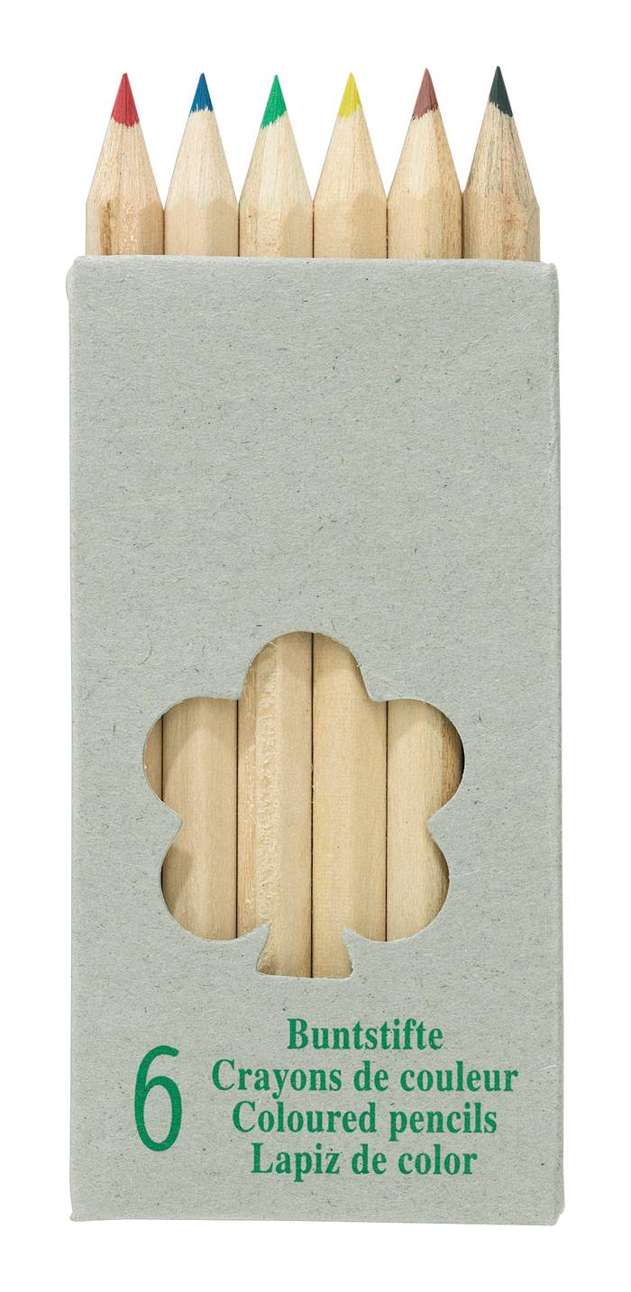 Pastelky, 6ks, krátke