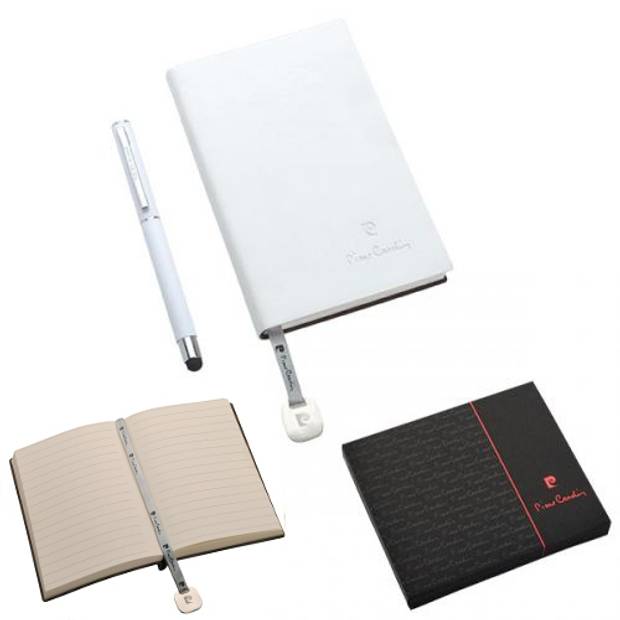 PIERRE CARDIN CAPUCINE sada pozn.blok A5 a rolleru (modrá n.), bílá PIERRE CARDIN CAPUCINE sada pozn.blok A5 a rolleru (modrá n.), bílá