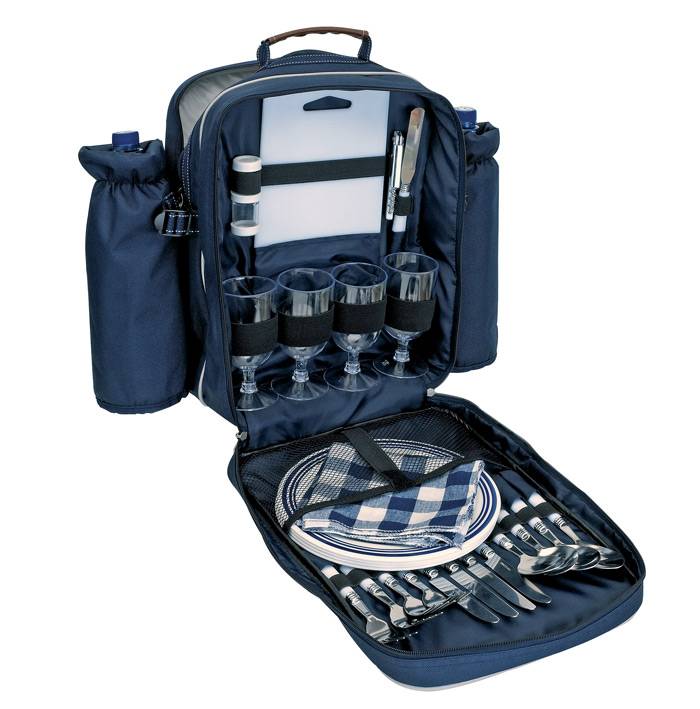 Piknikový batoh pro 4 osoby, modrá / BARBADOS /