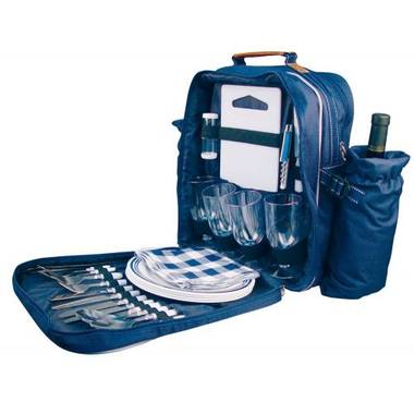 Piknikový ruksak pre 4 osoby, modrá