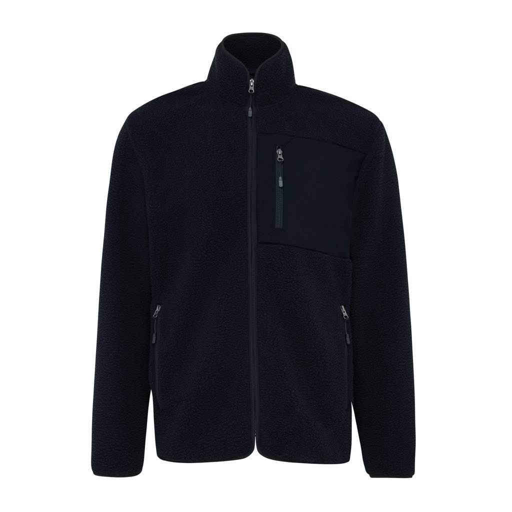 Pile fleece bunda Iqoniq Diran, čierna, XXL