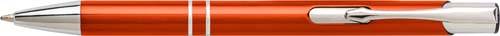 PIRANO hliníkové kuličkové pero s UV lakem, oranžová