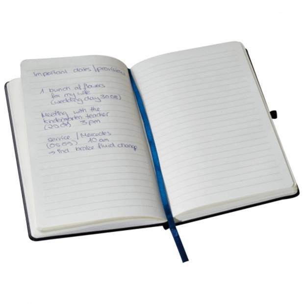 Písací blok, linajkový, A5, čierny Písací blok, linajkový, A5, čierny