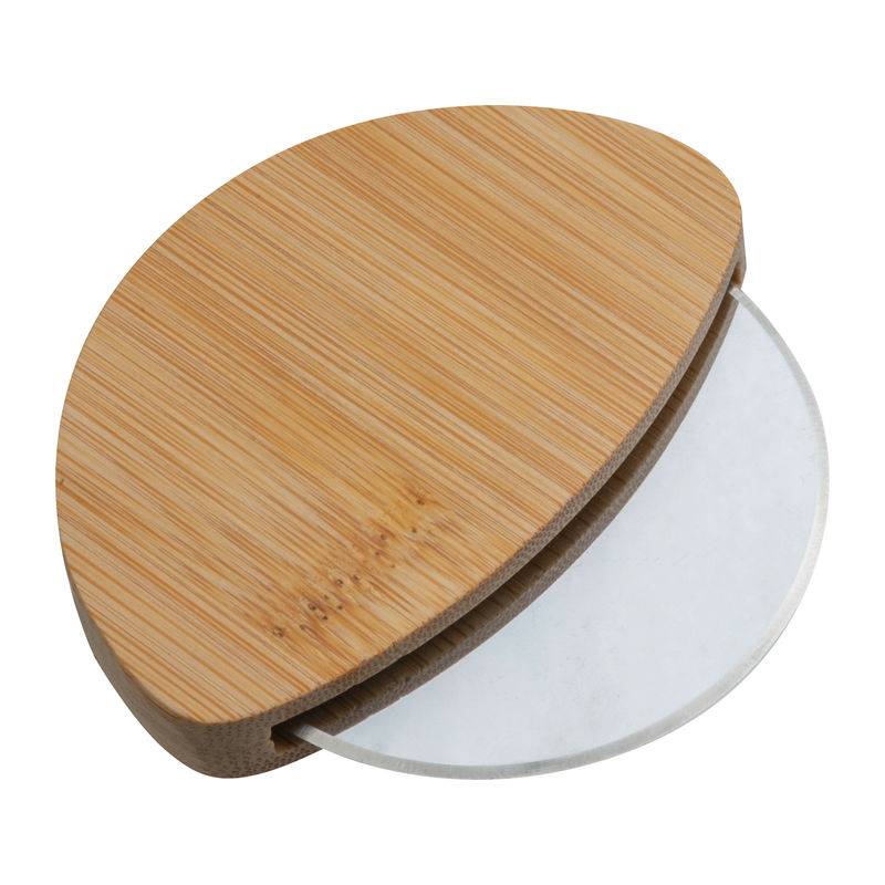 Pizzový krájač z bambusu, hnedá béžová