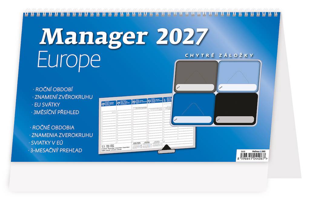 Plánovací kalendár Manager Europe