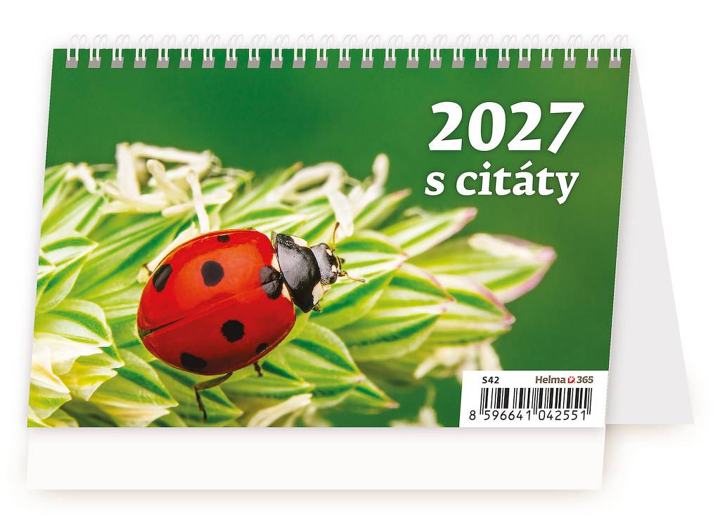 Plánovací kalendář Týdenní "S" s citáty, 2027