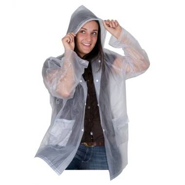 Pláštěnka s kapucí, XL, transparentní