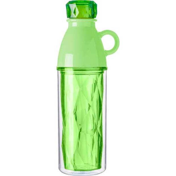 Plastová dvojstenná fľaša na vodu, zelená Plastová dvojstenná fľaša na vodu, zelená