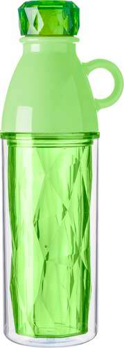 Plastová dvoustěnná láhev na vodu, zelená