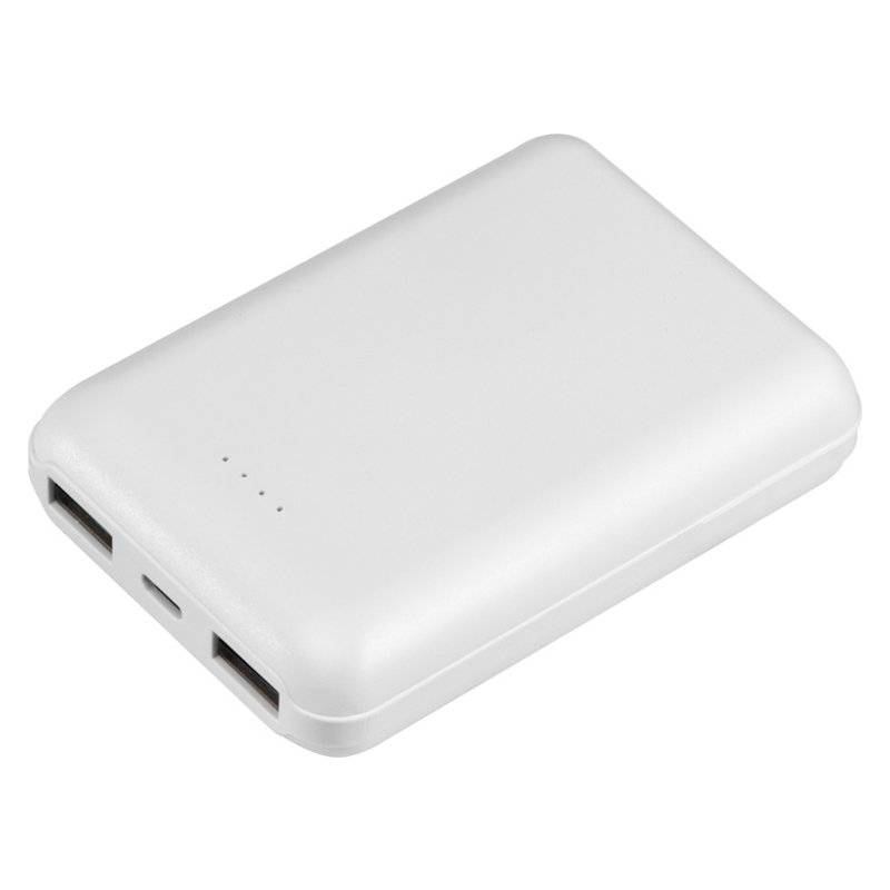 Plastová PowerBank s kapacitou 10000 mAh, bílá