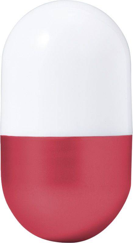 Plastová stolová lampa s vyváženou základňou, červená