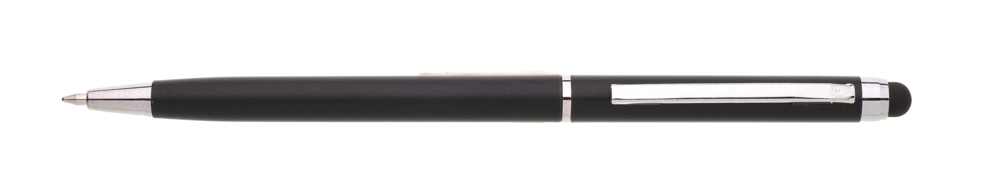 Plastové guľôčkové pero 943 so stylusom, čierna