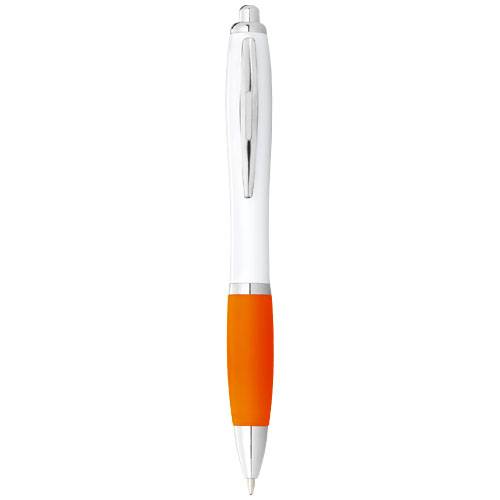 Plastové guľôčkové pero,čierna náplň,oranžová