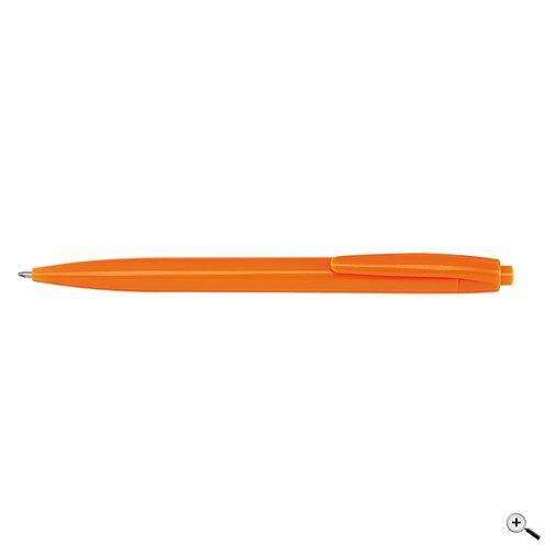 Plastové guľôčkové pero,čierna náplň, oranžová