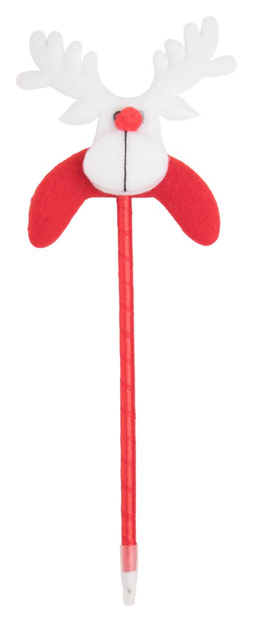 Plastové kuličkové pero s polyesterovou figurkou, modrá náplň