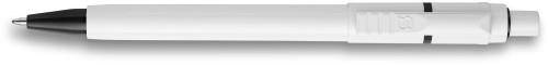 Plastové kuličkové pero Stilolinea Baron, bílá/černá